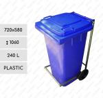Plast Pedálový odpadová nádoba modrý 240 L Modrý