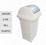 Plast Plastový kôš na odpad 50 L Biely