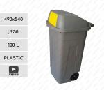 Plast Plastový kôš na odpad triedený 100 L sivá, Žltý