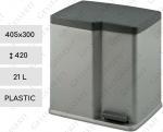 Plast Plastový kôš na smeti pedálový 21 L sivá