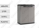 Plast Plastový koše na odpad 2x110 L sivá