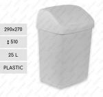 Plast Plastový odpadová nádoba s otočným vekom 25 L Biely
