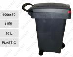 Plast Plastový smetné koše 80 L Červená, sivá
