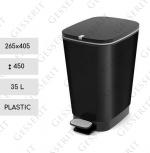 Plast Plastový smetné koše pedálový 35 L metal čierna