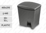 Plast Popolnica plastový 20+10 L sivá