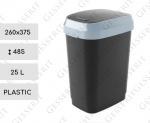 Plast Popolnica plastový 25 L Čierne, sivá