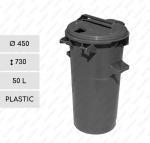 Plast Popolnice čierna 50 L sivá