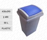 Plast Popolnice na triedený odpad 50 L sivá, Modrý