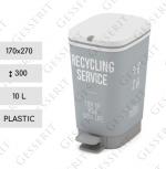 Plast Smetná nádoba 10l 10 L sivá, Biely