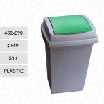 Plast Smetný kôš do kuchyne 50 L sivá, Zelená